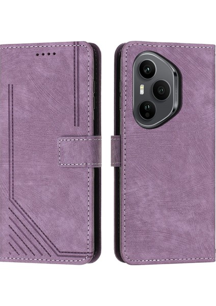Honor 400 Pro 5g Baskılı Çizgiler Deri Telefon Kılıfı (Yurt Dışından)
