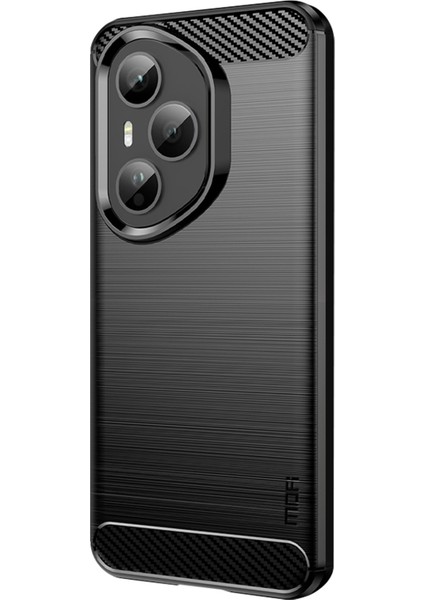 Honor 400 Pro 5g Arka Kapak Fırçalanmış Doku Karbon Fiber Yumuşak Tpu Kılıf (Yurt Dışından)