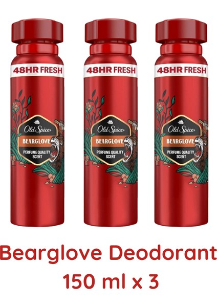 Bearglove Erkek Deodorant 150 ml 3 Adet