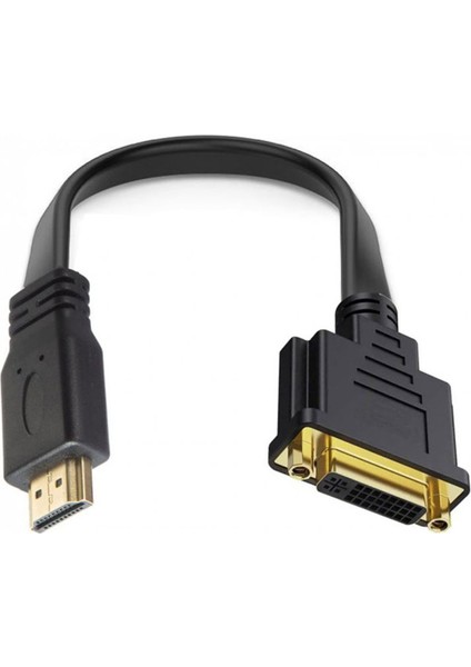 Hdmı Erkek To DVI 24+5 Dişi Slim Yassı Çevirici Kablo 30 cm fiyatları