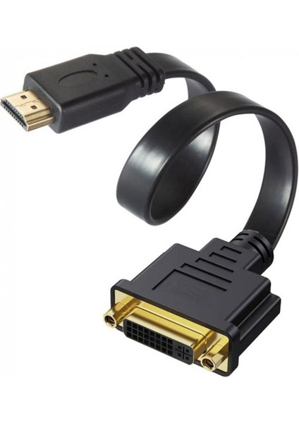 Hdmı Erkek To DVI 24+5 Dişi Slim Yassı Çevirici Kablo 30 cm modelleri