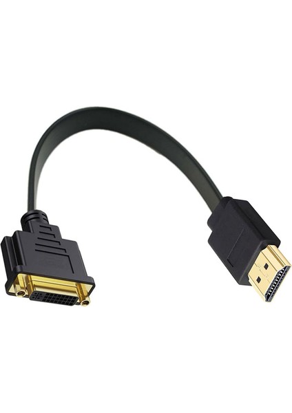 Hdmı Erkek To DVI 24+5 Dişi Slim Yassı Çevirici Kablo 30 cm fırsatları