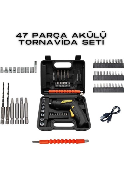 47 Parça Akülü Tornavida Seti Hegi