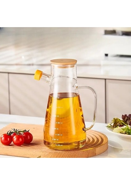 Ciho Bambu Kapaklı 900ML Borosilikat Cam Yağlık fiyatları
