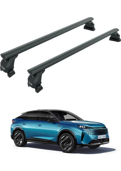 Peugeot 3008 2024- Up Oluksuz Üst Tavan Portbagaj Taşıyıcı Ara Atkısı Toros Serisi Pro 4 Siyah