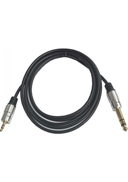 3.5 mm Stereo Erkek To 6.3mm Stereo Jak Stereo Alüminyum Gövdeli Ses Kablo modelleri