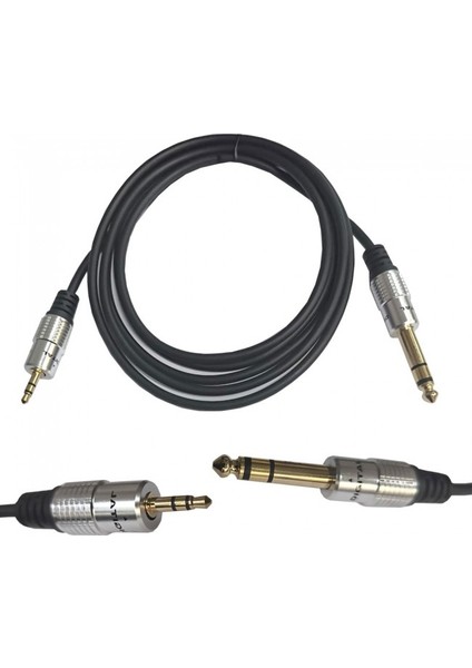 3.5 mm Stereo Erkek To 6.3mm Stereo Jak Stereo Alüminyum Gövdeli Ses Kablo fırsatları