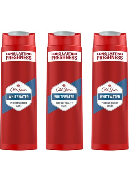 Whitewater Erkekler Için Duş Jeli ve Şampuan 400 ml 3 Adet