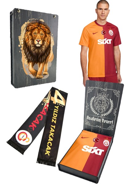 Orijinal 23-24 Parçalı 5 Yıldızlı Forma + Şal Kaşkol Set Özel Ahşap Kutulu