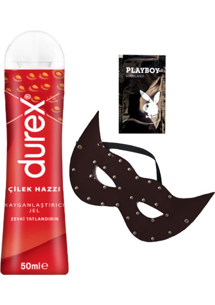 Çilek Hazzı 50 ml Jel + Siyah Deri Göz Maskesi + Hediye