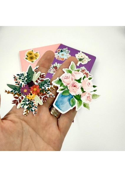 10 Adet Çiçek Sticker, Çiçek Demeti, Çıkartma fiyatları
