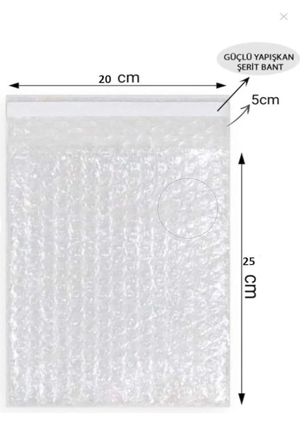Balonlu Patpat Torba, Bantlı Baloncuklu Torba-Zarf 20CM (En) x 30CM(BOY)+5CM(KAPAK) 100 Adet modelleri