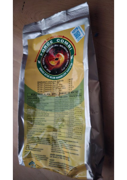 Force Combi Micro Bitki Besi Maddeleri Demir - Çinko - Mangan - Bor Molibden Gübre (1 Kg) fiyatları