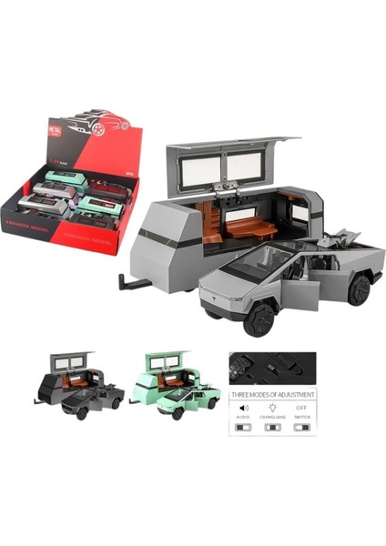XHD-B3230-VARDEM Çek Bırak Işıklı ve Sesli Truck Model Karavan 1:32