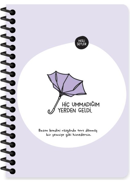 A6 Çizgili Spiralli Bloknot - Hiç Ummadığım Yerden Geldi