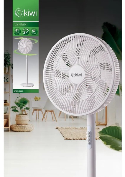 KFAN-7627 Salınım Fonksiyonlu Ultra Sessiz Stand Vantilatör