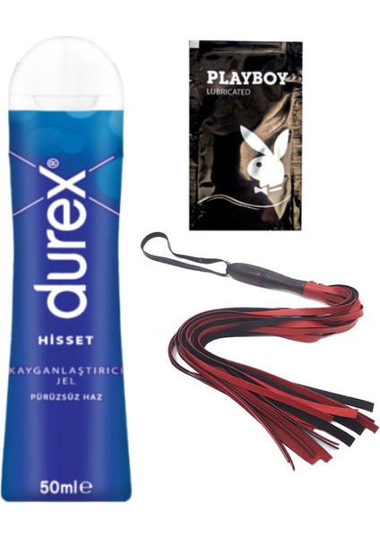 Hisset Pürüzsüz Hazlar 50 ml Jel + Kırmızı Püsküllü Deri Kırbaç + Hediye