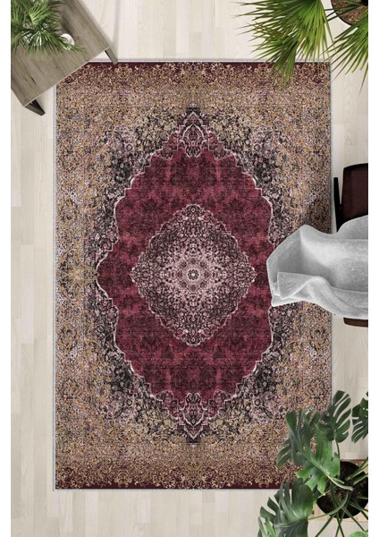 Kaymaz Taban Yıkanabilir Halı – Mutfak, Salon, Yatak Odası Için Modern Dijital Baskı Halı (SLNHALI28)