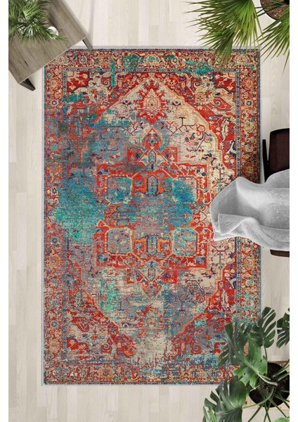 Kaymaz Taban Yıkanabilir Halı – Mutfak, Salon, Yatak Odası Için Modern Dijital Baskı Halı (SLNHALI27)