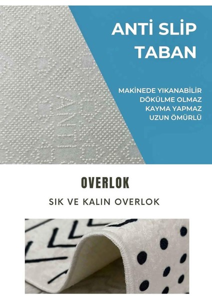 Kaymaz Taban Yıkanabilir Halı – Mutfak, Salon, Yatak Odası Için Modern Dijital Baskı Halı (SLNHALI_16)