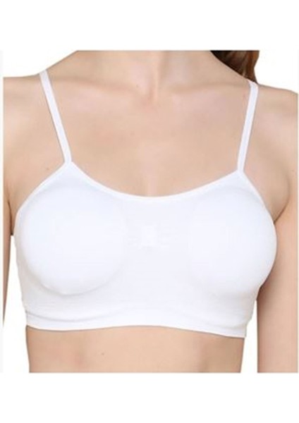 Beyaz Kadın Pedli Toparlayıcı Sütyen Korse - Xl