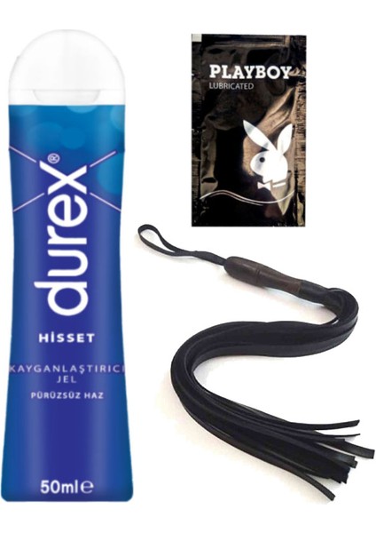 Hisset Pürüzsüz Hazlar 50 ml Jel + Siyah Püsküllü Deri Kırbaç + Hediye