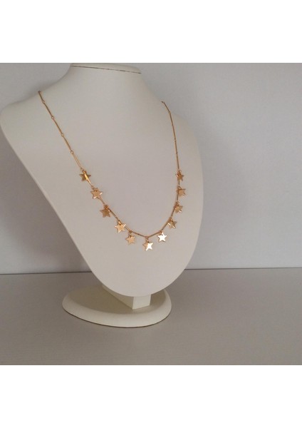 Mini Yıldızlı Kolye Altın Renk