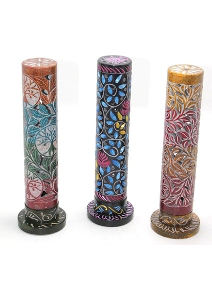 Obsidian Taşı Işlemeli Kule Tütsülük Model 1