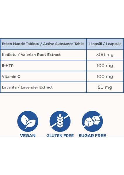 Sleep, Uyku Desteği, 5 HTP, Kediotu, Magnezyum Bisglisinat, Lavanta Ekstresi