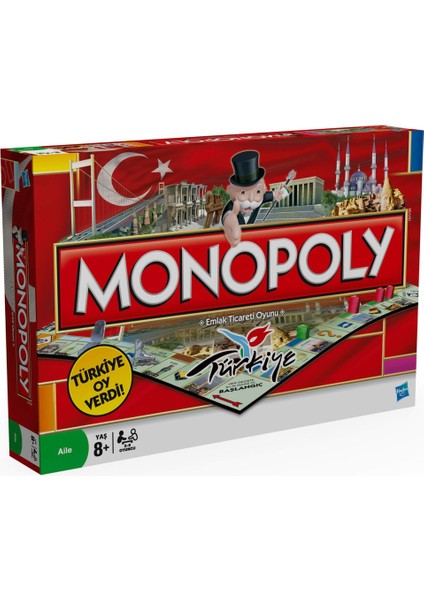 Monopoly Türkiye Kutu Oyunu Monopoly Aile Oyunu Türkiye Teması