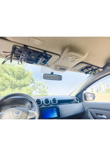 Modüler Ekipman | Dacia Duster Uyumlu Güneşlik Üstü Molle Panel Organizer | 2 Adet | Metal | Taktik ve Günlük Kullanım