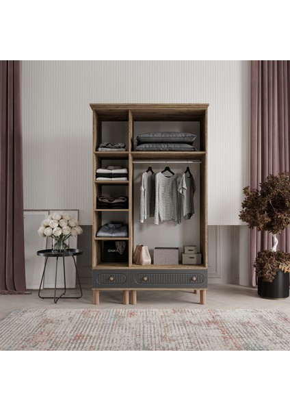 Furkan 3 Kapaklı Gardırop Bohem Dolap 120cm modelleri