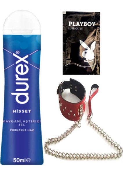 Hisset Pürüzsüz Hazlar 50 ml Jel + Kırmızı Deri Tasma + Hediye