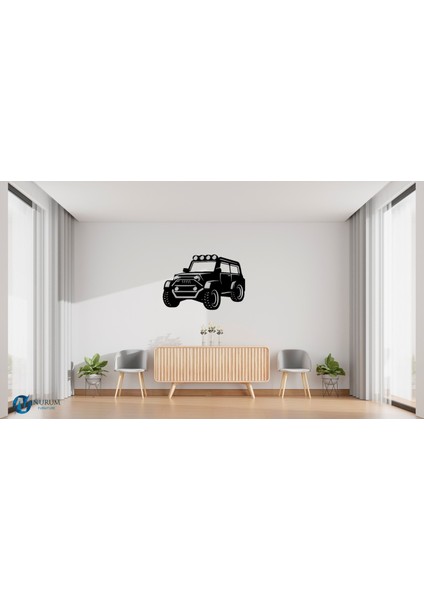 Jeep Dekor Siyah Mdf Lazer Kesim Tablo, Ahşap Tablo, Dekoratif Tablo
