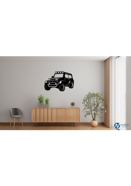 Jeep Dekor Siyah Mdf Lazer Kesim Tablo, Ahşap Tablo, Dekoratif Tablo
