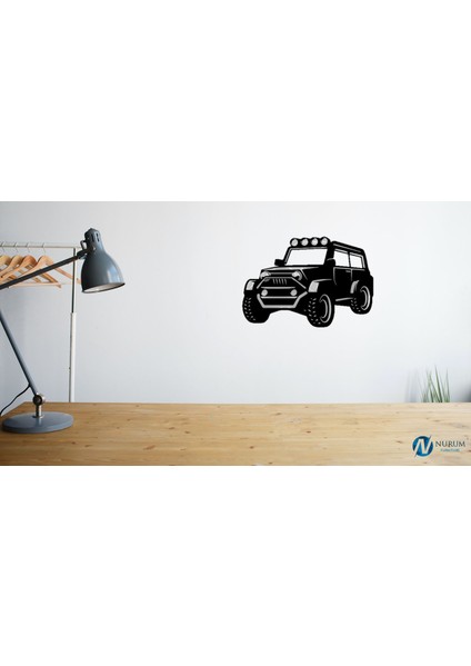 Jeep Dekor Siyah Mdf Lazer Kesim Tablo, Ahşap Tablo, Dekoratif Tablo