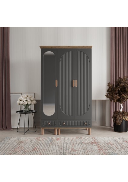 Furkan 3 Kapaklı Gardırop Bohem Dolap 120cm modelleri