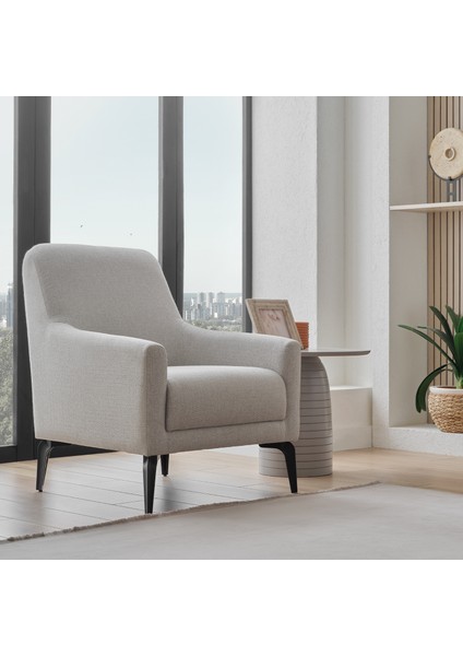 Cante Keten Dokulu Berjer - Krem