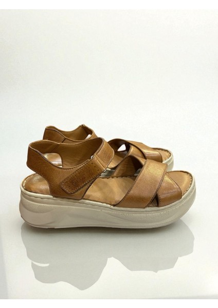 Hakiki Deri Tam Ortopedik Yumuşak Taban Dolgu Topuk Siyah Sandalet modelleri