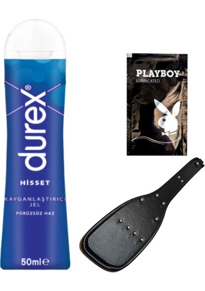 Pürüzsüz HISSET50 ml Jel + Siyah Deri Şaplak + Ply Jel