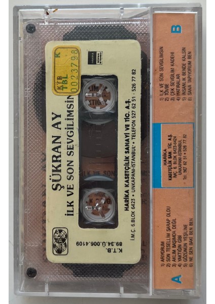 Şükran Ay Ilk ve Son Sevgilimsin Kaset (Orijinal Dönem Baskı Kaset) fiyatları