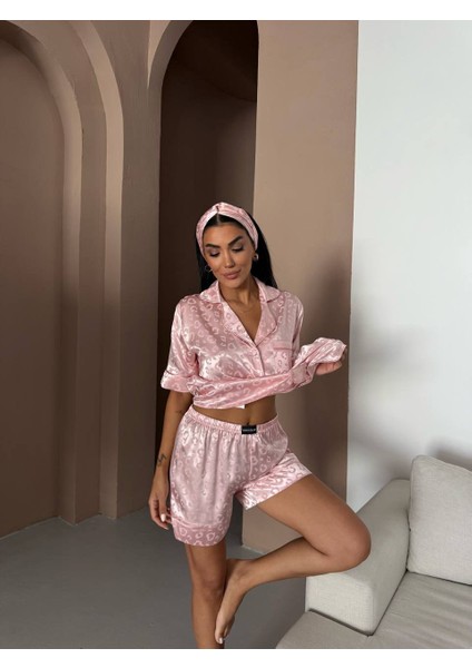 Ipek Saten Leopar Pijama Takımı modelleri