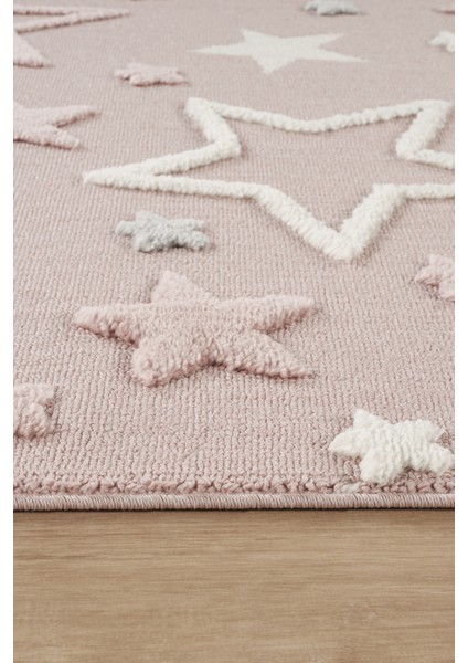 Quincey Bukleli Yumuşak Peluş Post Pembe Çocuk Odası Halı Kız Çocuk Halısı indirimleri