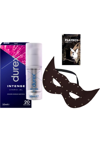 Intense Uyarıcılı Jel + Siyah Deri Göz Maskesi + Ply Jel