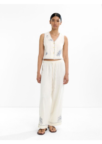 %100 Pamuk Nakışlı Yelek. modelleri