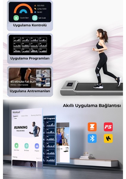 Uzaktan Kumandalı Portatif Yürüme ve Koşu Bandı