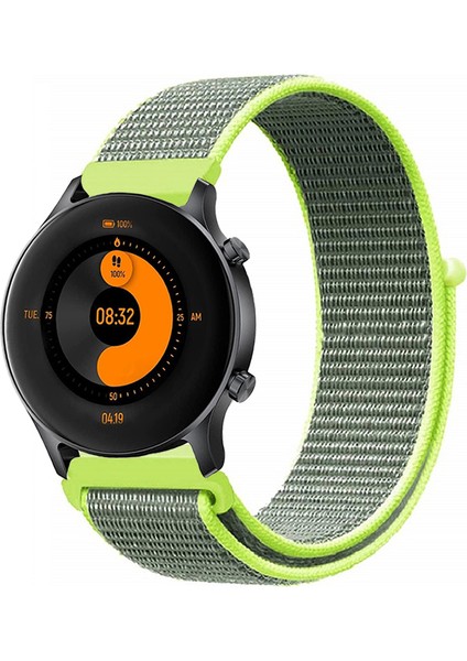 Haylou Rs3 LS04 Akıllı Saat Uyumlu Spor Kumaş Desenli Cırt Cırtlı Kordon Kayış