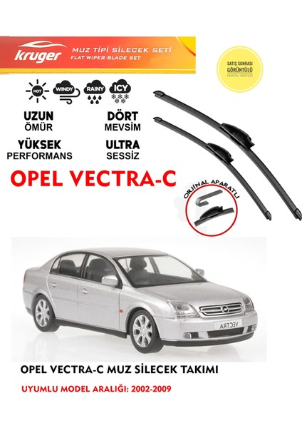 Opel Vectra C Muz Silecek Takımı 2002 Model Araca Özel . Aparat