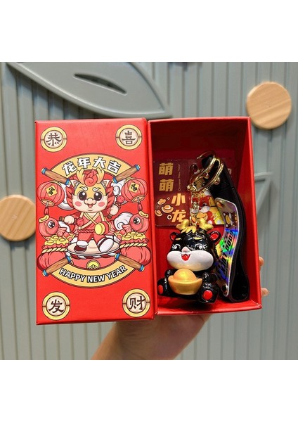 Yeni Yıl Maskotu Karikatür Çekicilik Anahtarlık Kolye Bebek Karikatür Hediyeler (Yurt Dışından)