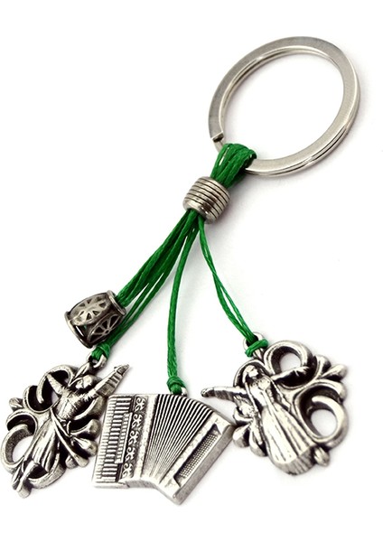 Kafkas Çerkes Salkım Anahtarlık - Oynayan Bay Bayan ve Akordiyon